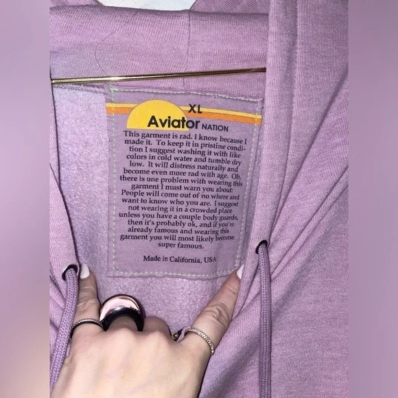 Aviator Nation 5 Stripe Hoodie Zip up Sweatshirt ๐๐ size XL - Picture 14 of 16